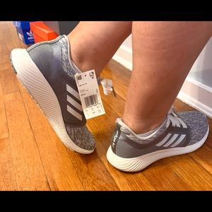 Gray and White Edge Lux Shoes from Adidas